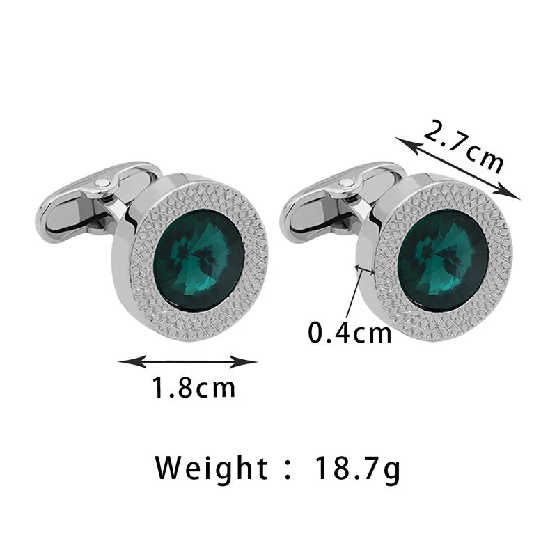Stylish French Round Cufflinks Fashion Cufflinks Set For Men Women Tuxedo Shirt Studs Fits Business Wedding Party