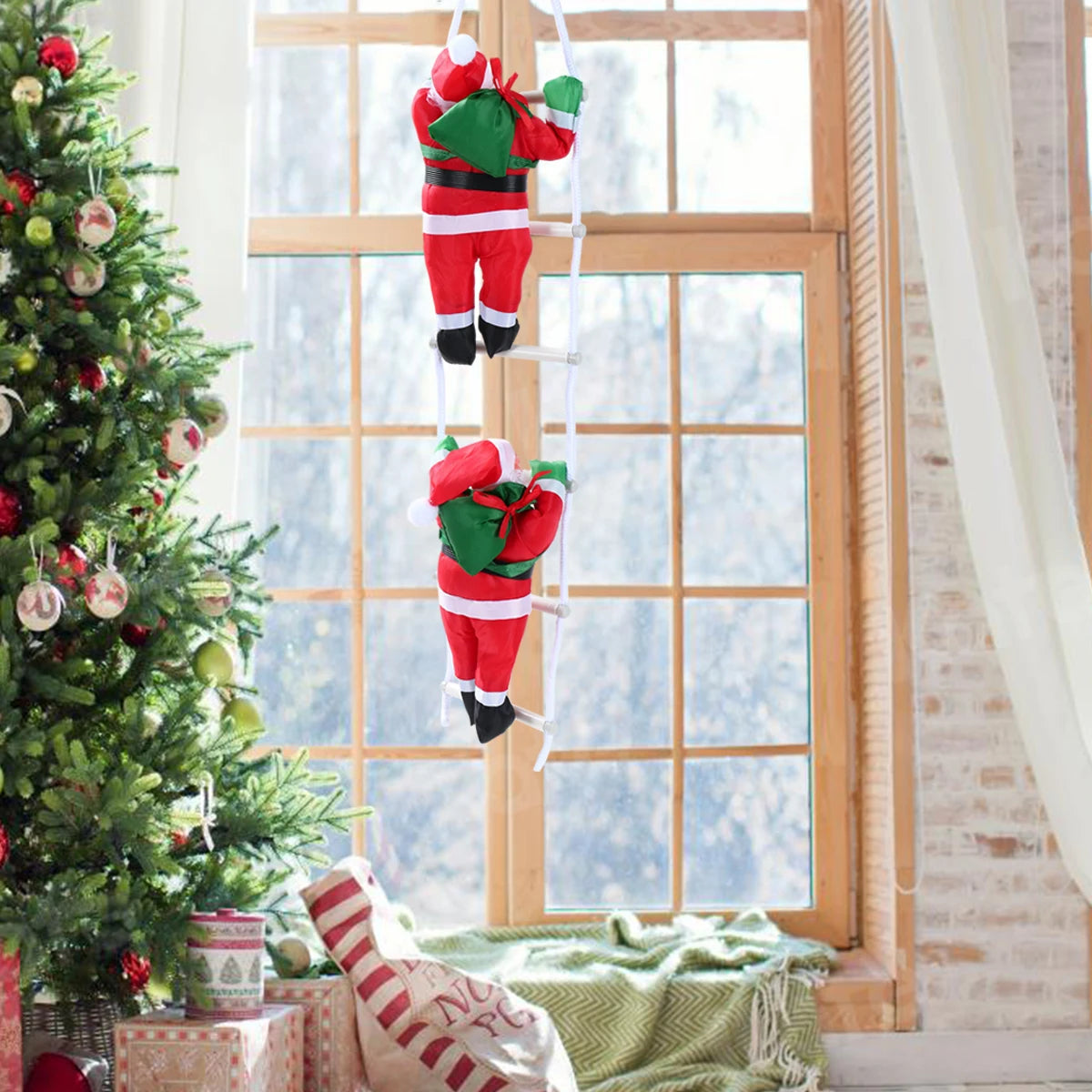 Choice Weihnachtsmann Kletterleiter Anhänger - Größe 5 cm Kunststoff