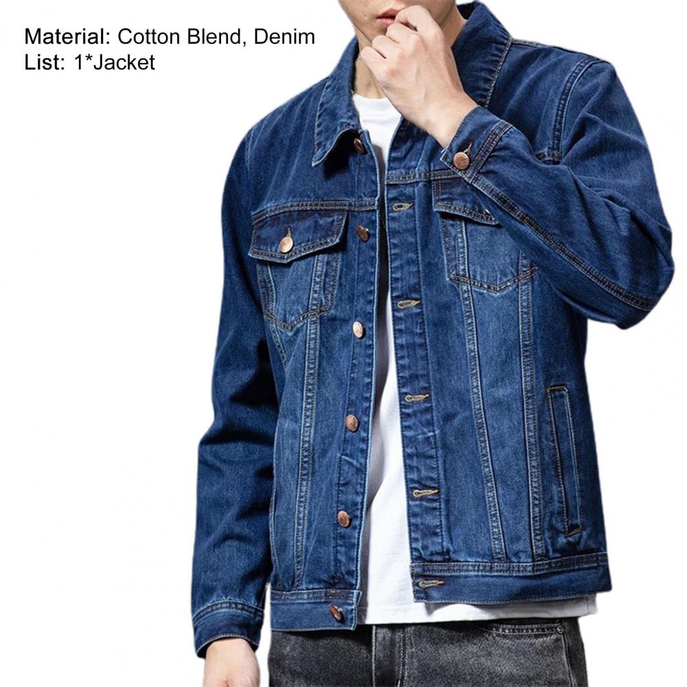 Casual Denim Jacket for Men Coat Single-breasted Cardigan Jacket Men Denim Coat Male Jacket chaquetas hombre куртка мужская