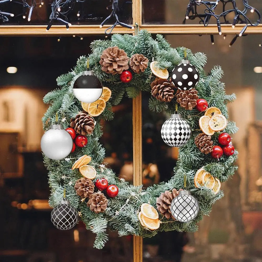 Choice Holz Weihnachtskugel Ornament - 12er Set Ø4 cm