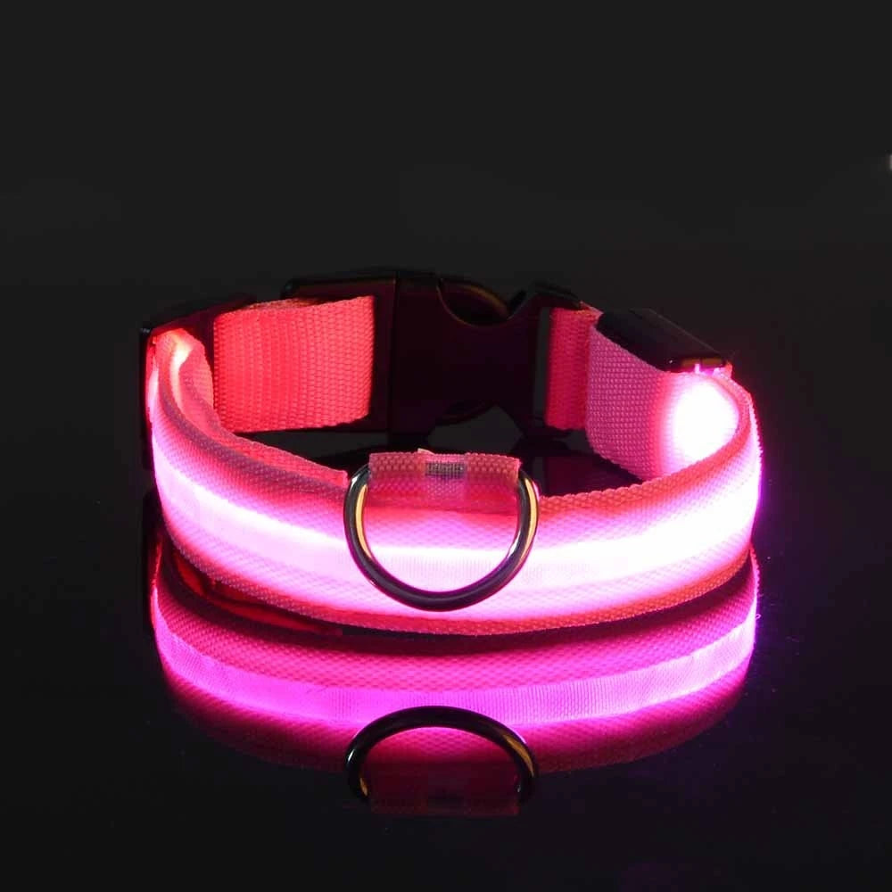 GlowDog Pro LED blinkend Leine - Nylon 1,5 m, USB 5V