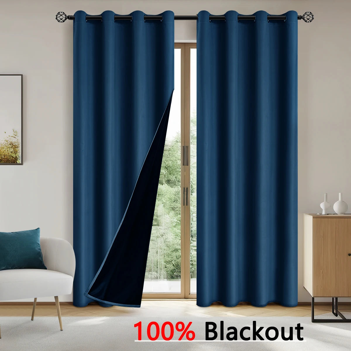 ZhejiangChoice Vorhang Einfarbig - Blackout 140x260