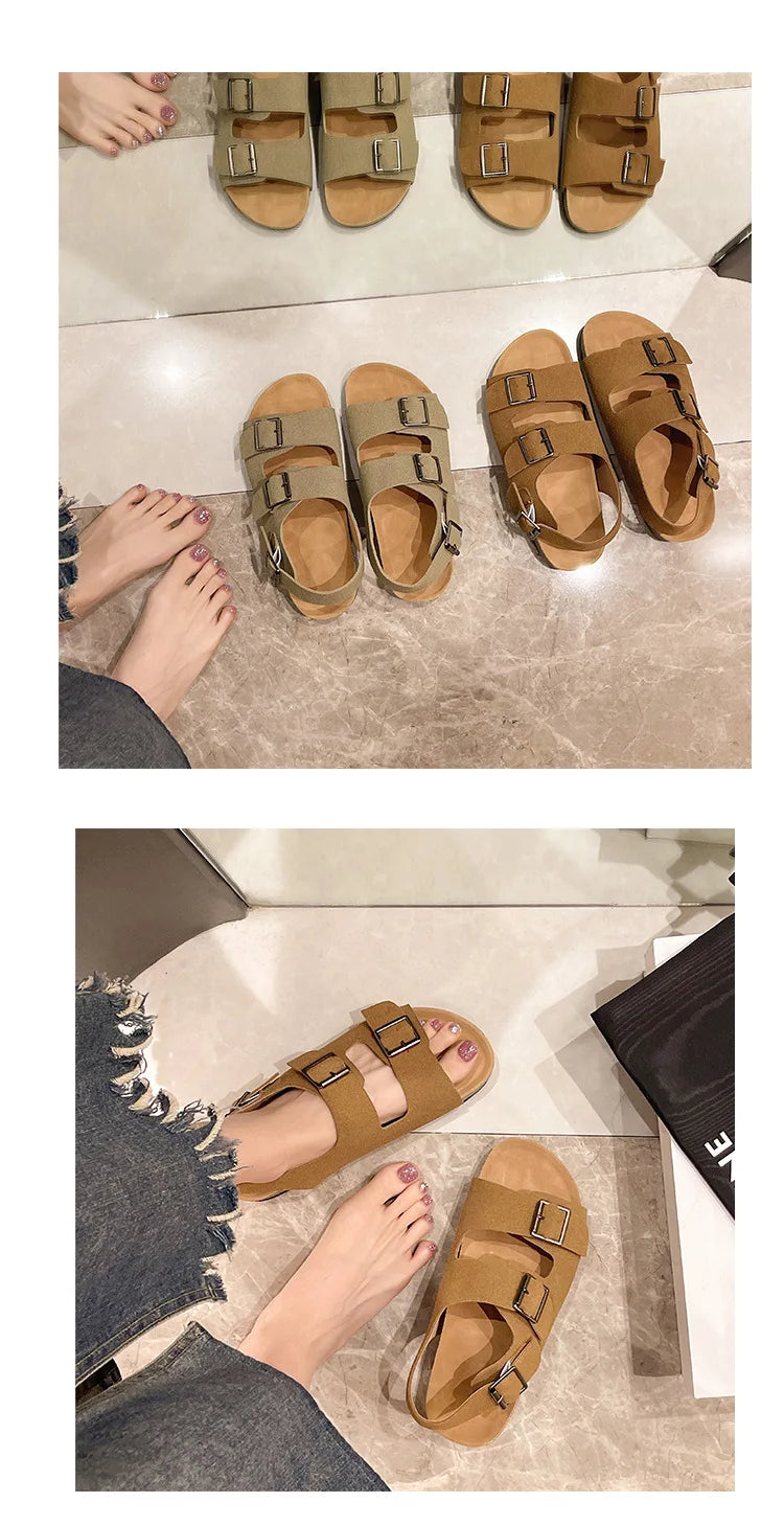 Damen-Vintage-Sandalen 2025: Anti-Slip Matte Platform Beach Casual - Retro-Charme Größe 36-42