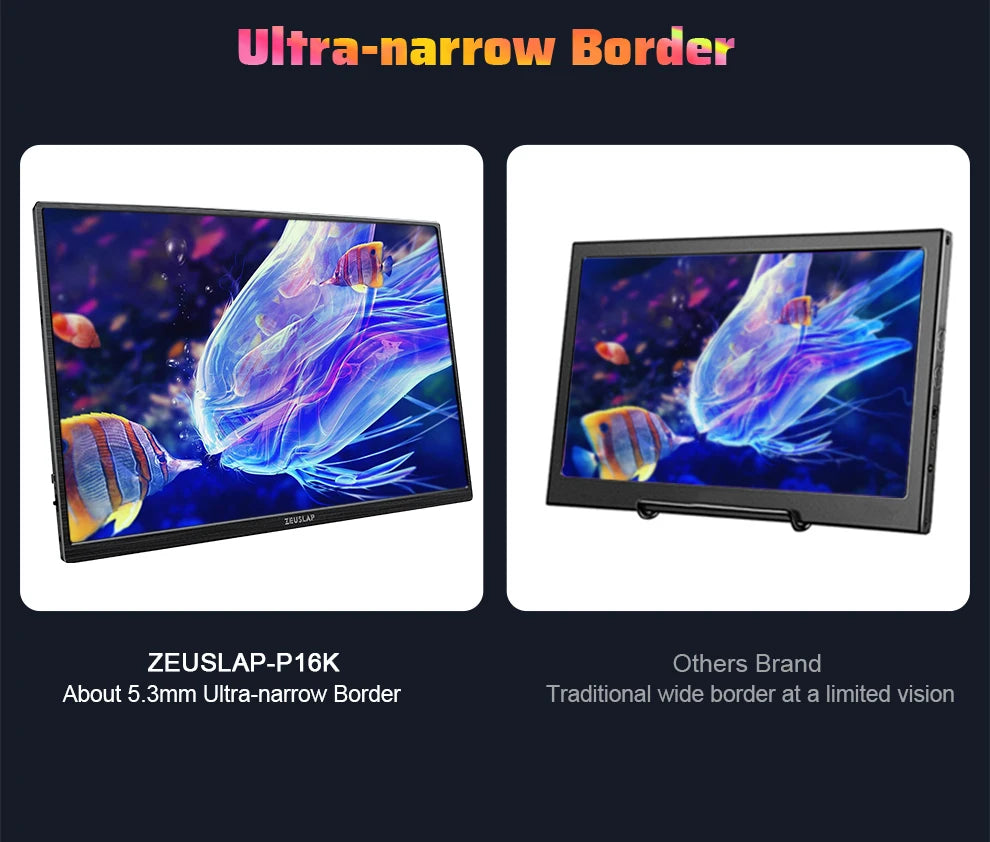 ZEUSLAP 16" 2,5K 144Hz tragbar Monitor - 2560x1600 16:10
