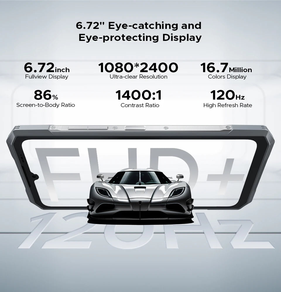 DOOGEE Blade GT Ultra LED-Lichteffekt - 5500 mAh, 33 W, 6.72 Zoll