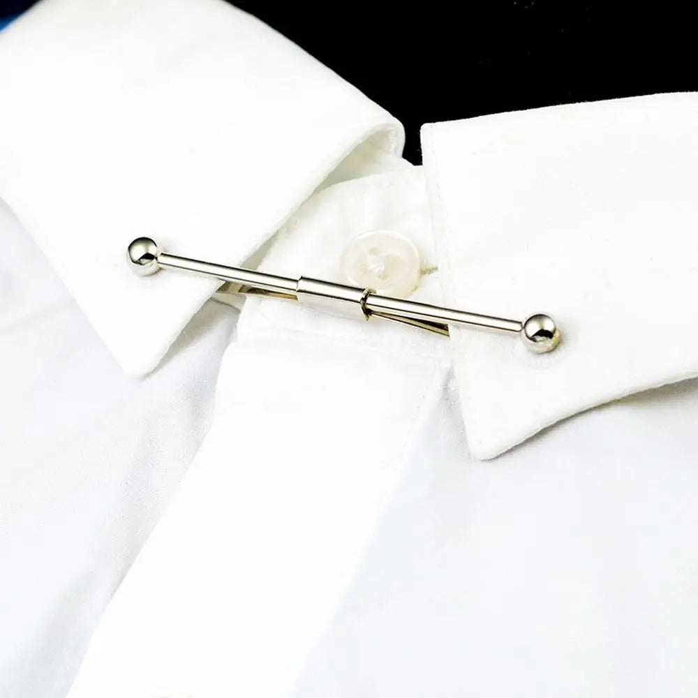 Herren Kragen Pin Krawatte Clip 2025 - Bar Kreuz Quaste Kette Hemd Kragen Pin - Hochzeit Geschenk Anzug Brosche Revers Pin Kleidung Accessories