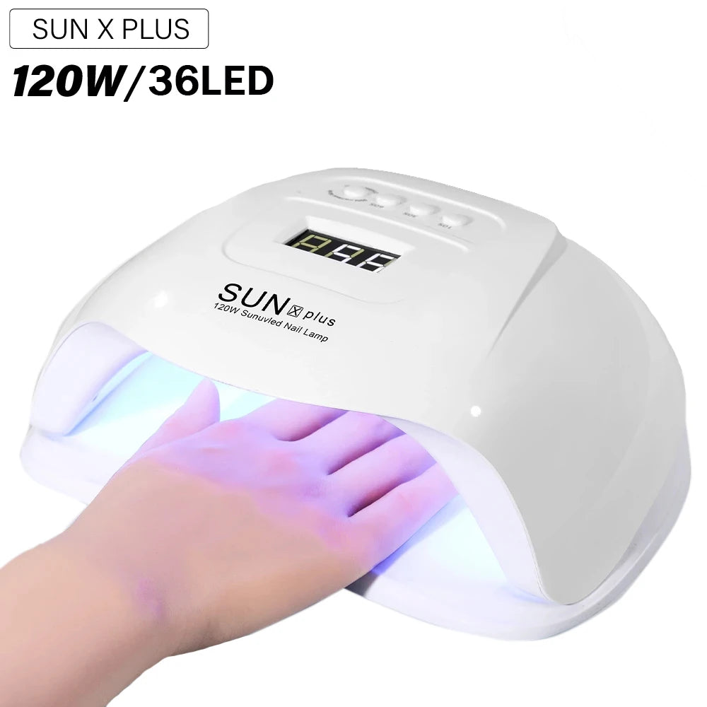 High Power SUN X PLUS Nail Lamp Phototherapy UV Led For Drying All Nail Gel Polish With LCD Touch Smart Sensor Manicure Salon