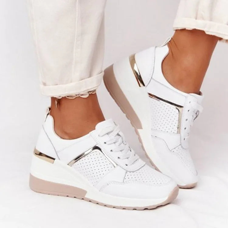 ZX12176 Plateausneaker Mit Reißverschluss - Gummi 3cm