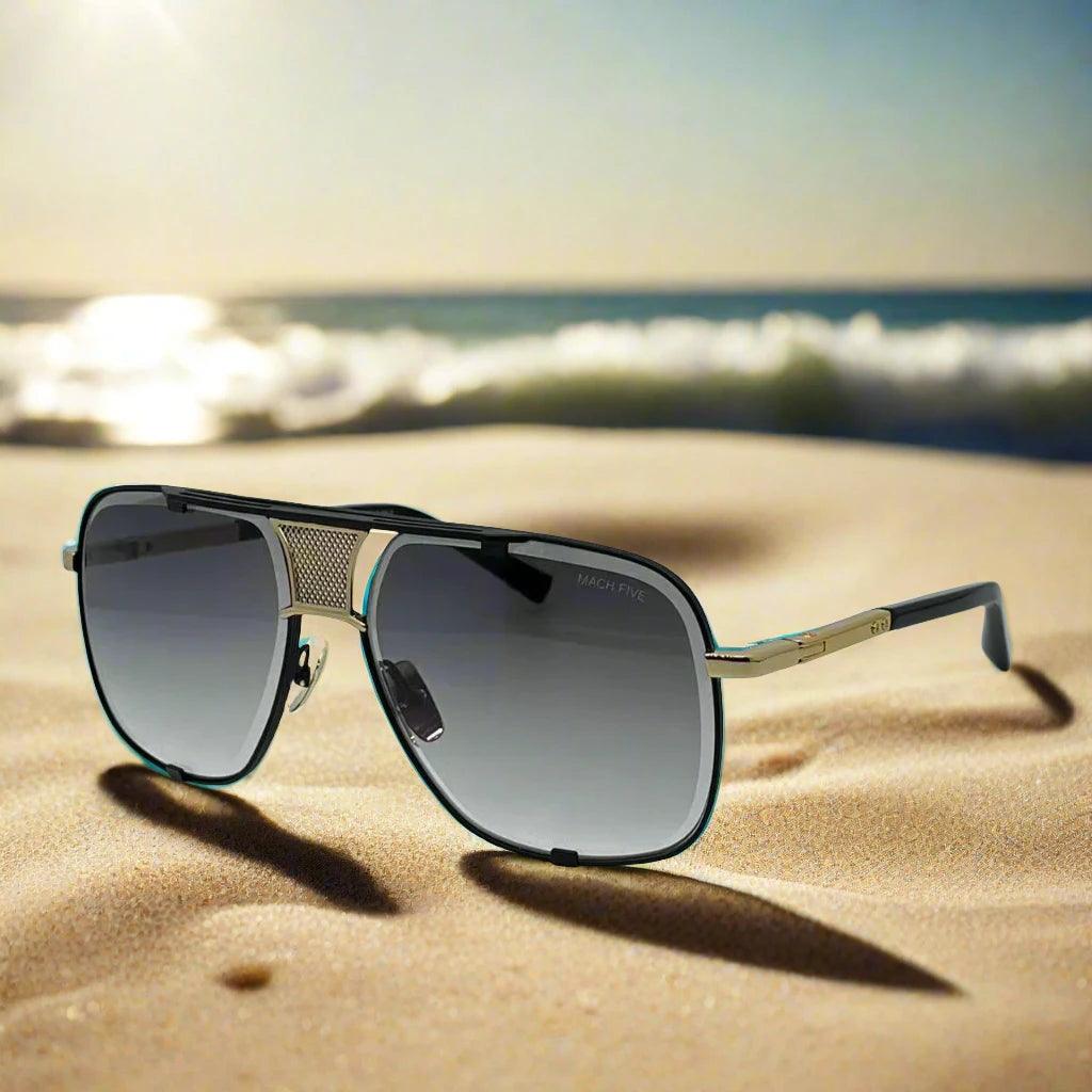 Mach five high quality titanium fashionable sunglasses