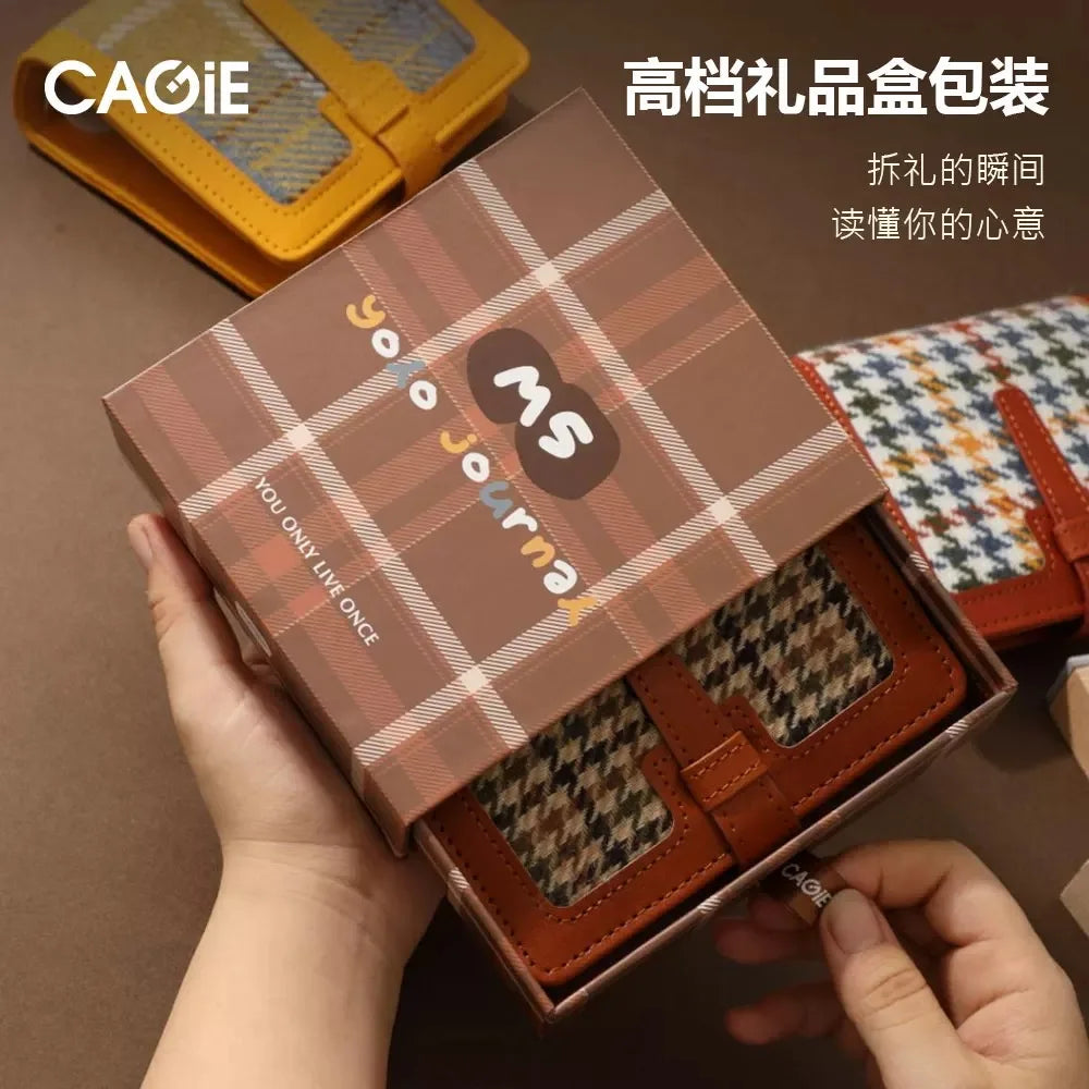 pu Leather Small Notebook Student Binder M5 Notepad Girls Portable Card Holder Simple Niche Design