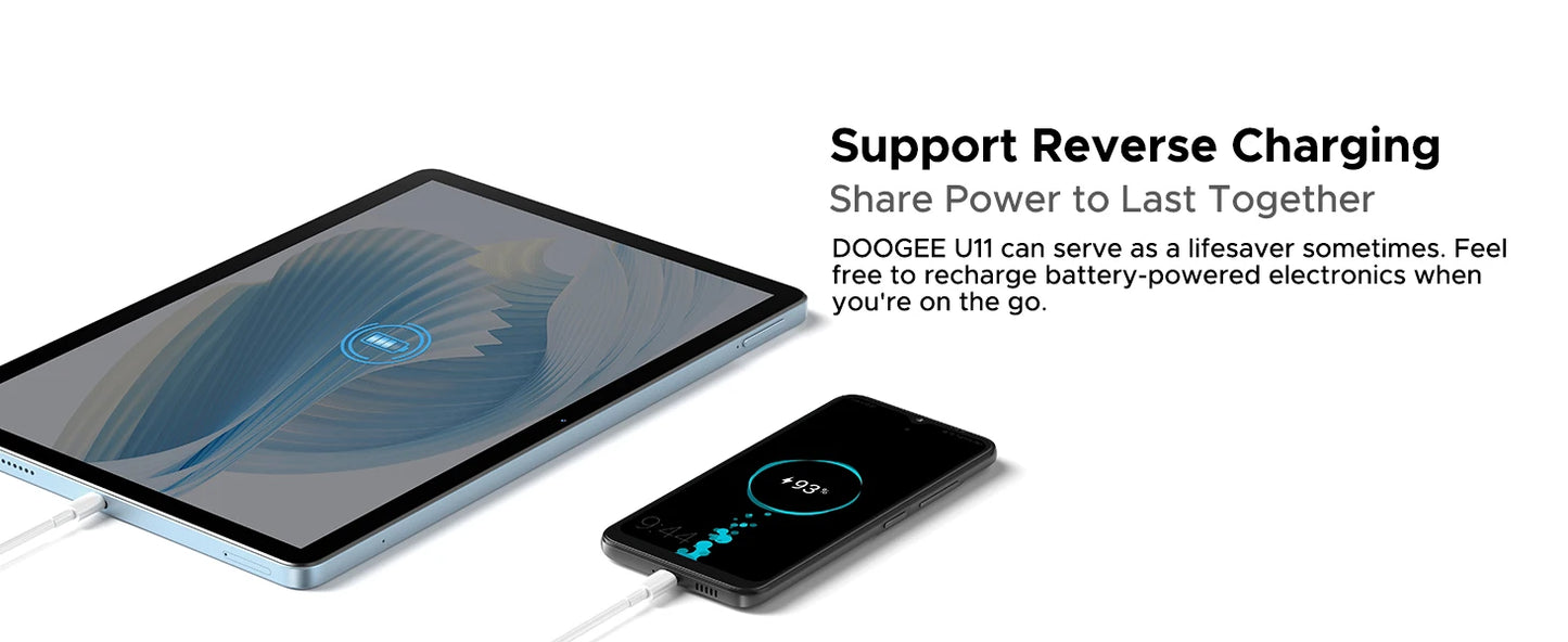 DOOGEE U11 Ultraklares 90 Hz Display -11 Zoll 128 GB ROM 8580 mAh Akku