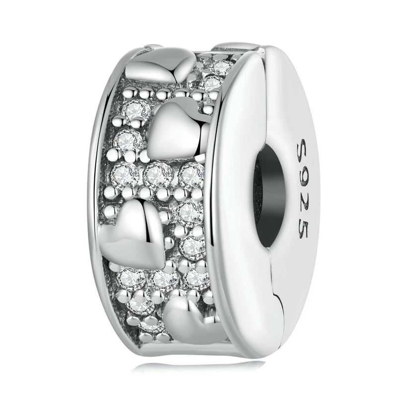 Sterling Silber Anhänger: WOSTU 925 DIY Armband Charms AAA Cubic Zirkonia - Haustier Kamera Biene Kaffee Marienkäfer Perlen Original 1.9g