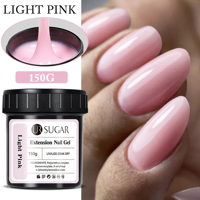 UR SUGAR 150g Transparent Nagel Extension Gel Gelee Weiß Licht Rosa Acryl Französisch Nagel Kunst UV LED Gel Semi Permanent Maniküre