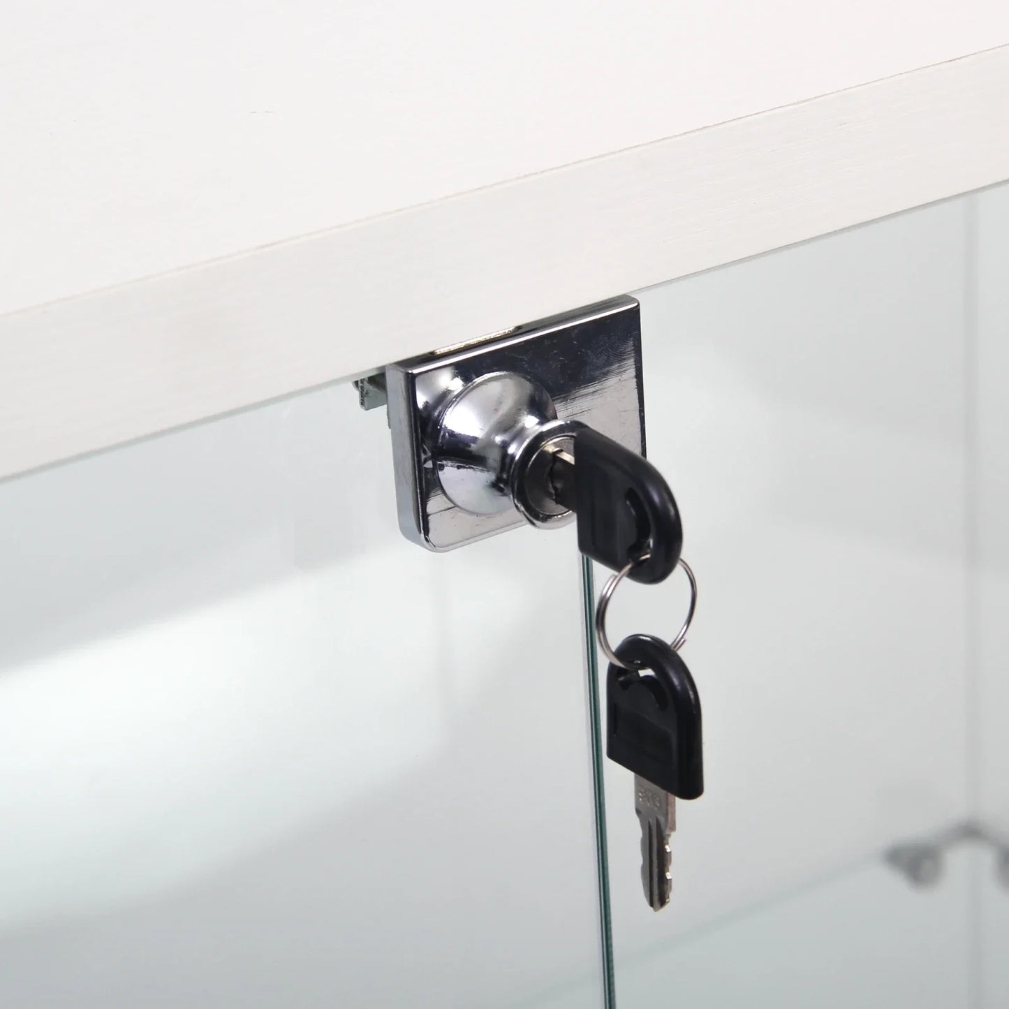 Rosahqnda Vitrine 4 Ebenen Gehärtetes Glas Elegant