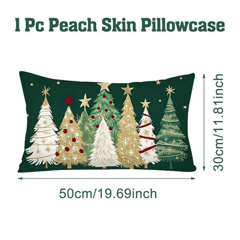 Christmas Pillow Cover Merry Christmas Party Decoration 2025 Xmas Christmas Tree Pillow Cover Navidad Natal New Year Gift 2026