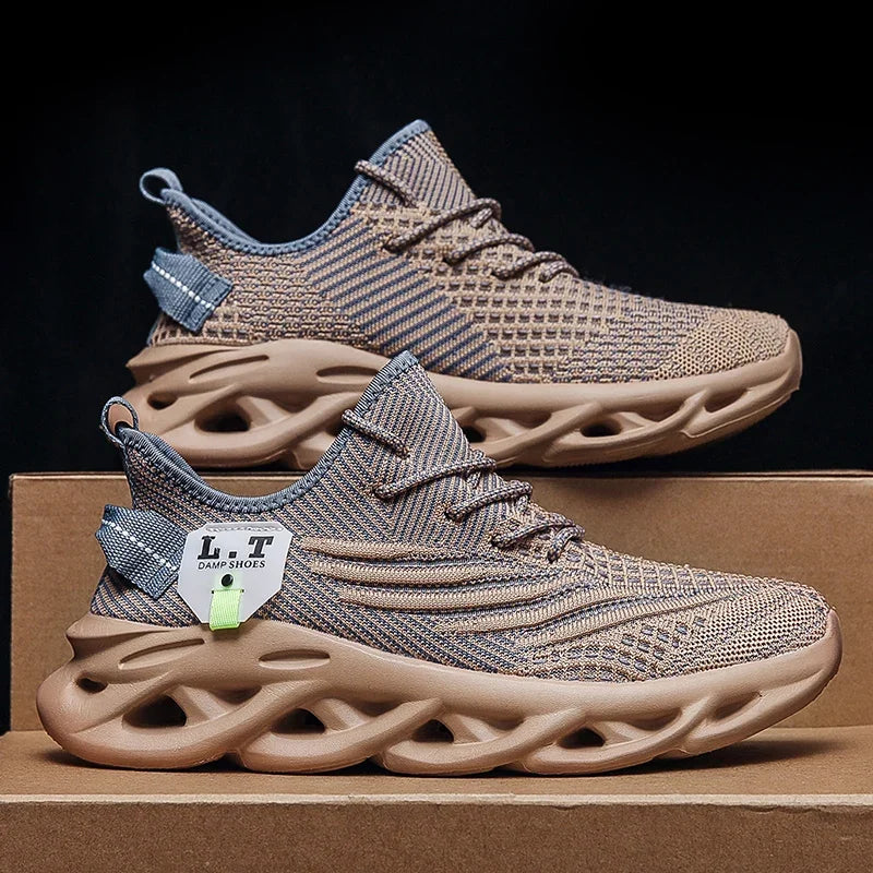Herren-Sport-Sneaker 2025: YRZL Männer Sport Laufen Schwarz Jogging Schuhe Lässige Sneaker Outdoor Atmungsaktiv Mesh Frauen Leicht Stoßdämpfung Schwarz Tennis Kollektion