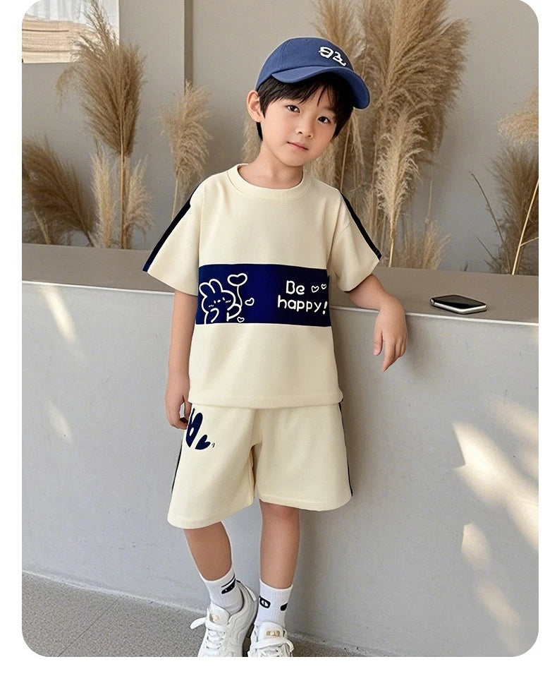 Children's Sets Kids Clothes Boys Girl Top +short 2pcs Short sleeve Baby Striped Clothing Toddler Tee Tracksuits Fashion Outfits