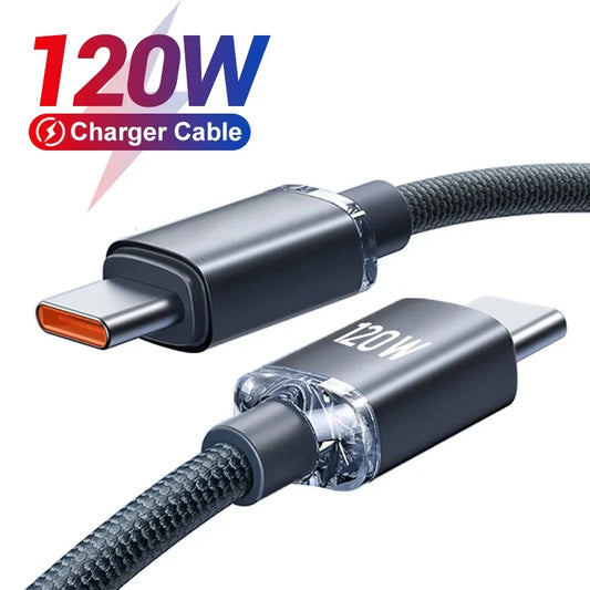 USB A oder C zu USB C Kabel - PD 120W 6A Schnellladen-Draht für Xiaomi 14 13 12 POCO Realme