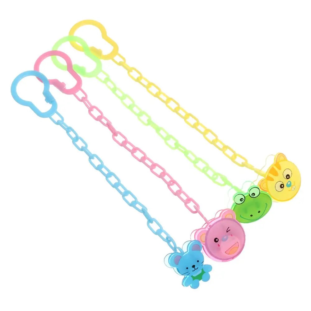 Cartoon Animal Baby Pacifier Clips Baby Pacifier Clip Chain Newborn Dummy Pacifier Chain Clip Holder Baby Pacifier Chain