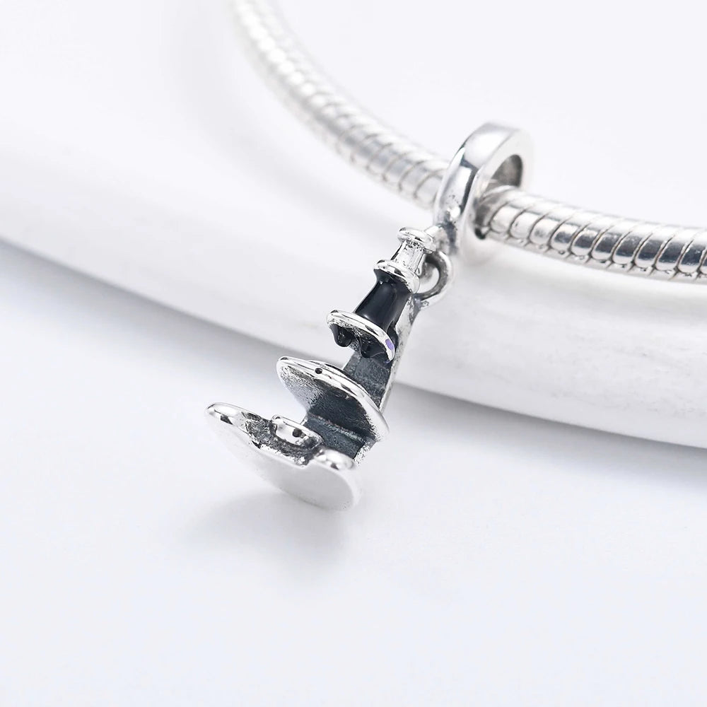 Neue 925 Silber Lernhilfe Schultasche Uhranhänger Charms Beads Fit Original Pandora Armband DIY Schmuck Für Frauen 2024