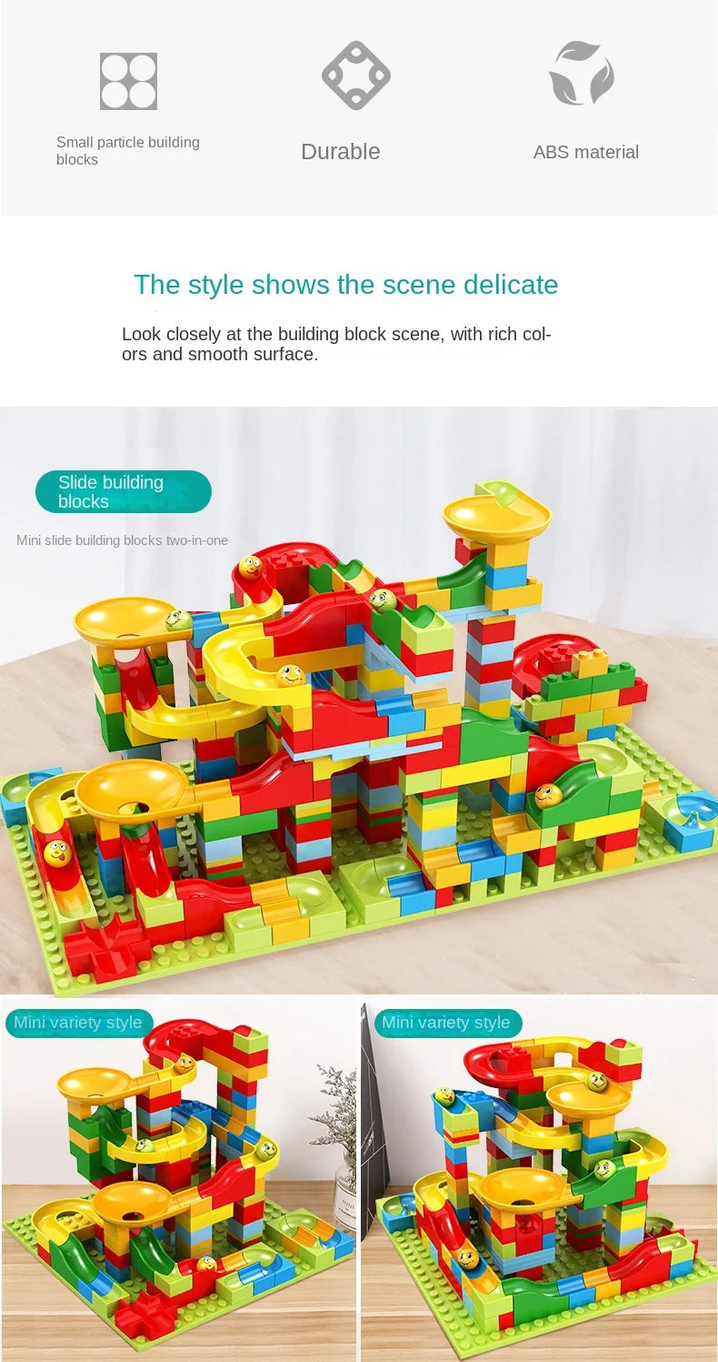 Children's slide small block block assembly particles DIY educational toy gift