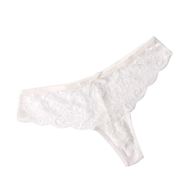 Women's Panties Elegant Lace Transparent Underwear Hollow Out Female Low Waist Briefs Breathable Lingerie Intimates Underpants