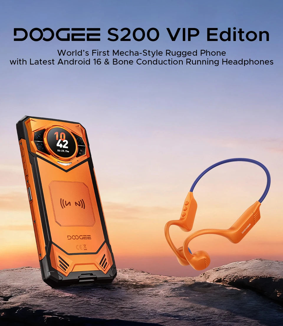 DOOGEE S200 Robustes 5G Smartphone - 10100 mAh, 33W, 6,72 Zoll