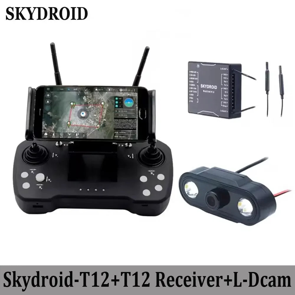 Drohnen-Kamera 2025: Skydroid T12 Remote Control Three-Body Camera 20km - Digital Map Transmission w/ R12 Receiver 4 in 1 Plant Protection Machine Collection