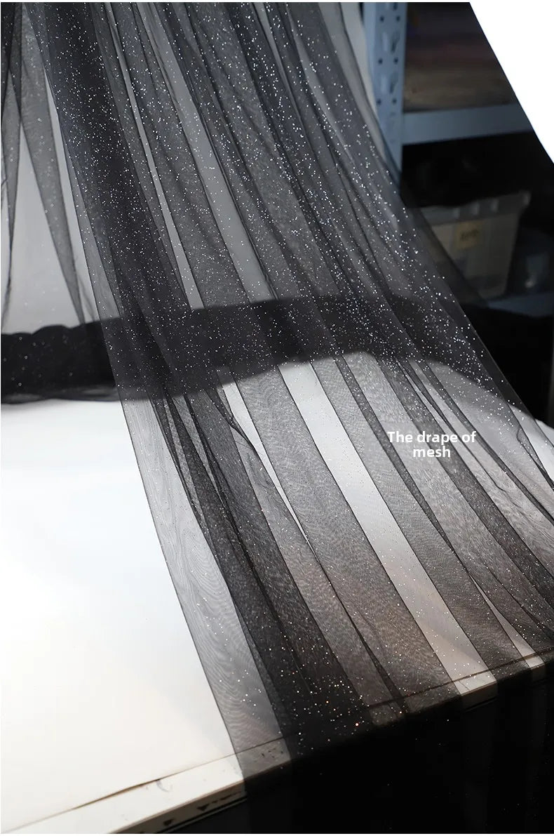 TüllPro Glitzer-Tüll - Chiffon Polyester 160cm Reißfest