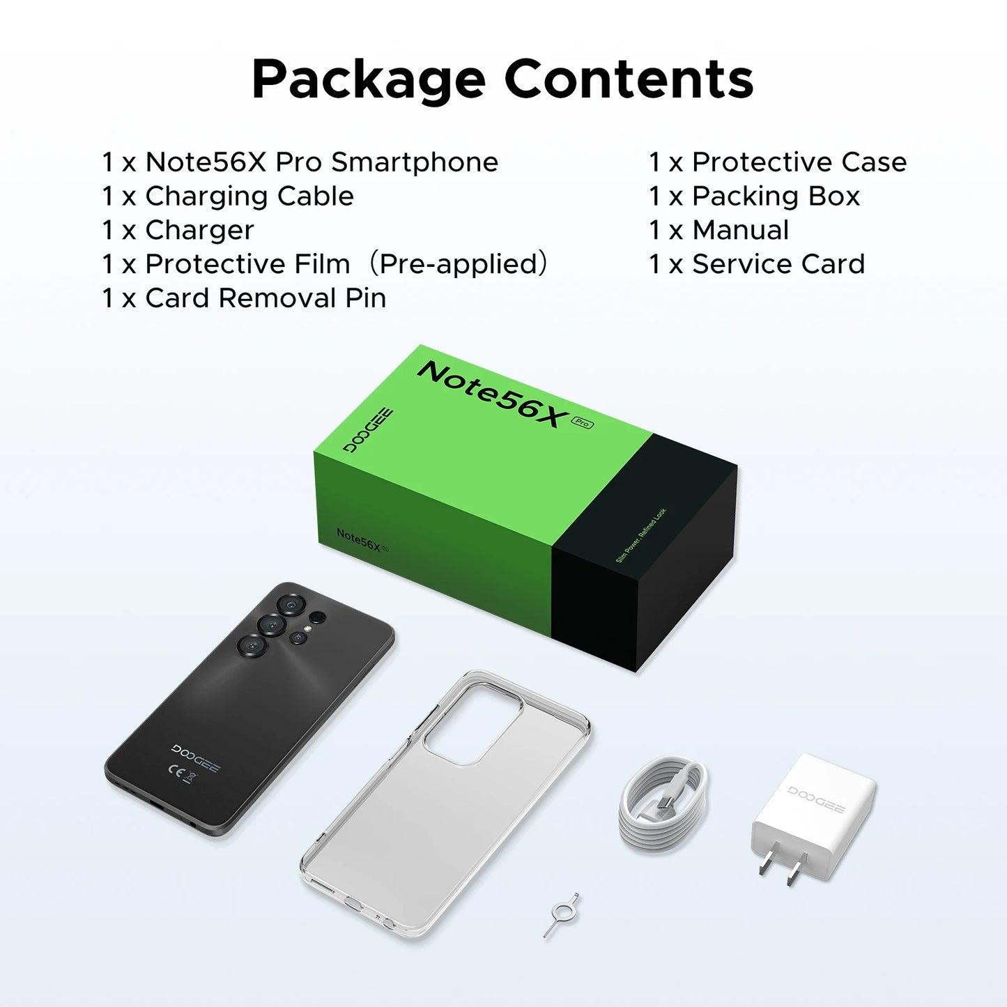 DOOGEE Note56X Pro Gemini AI - 6150 mAh Unisoc T7225 Octa Core 6,56 Zoll