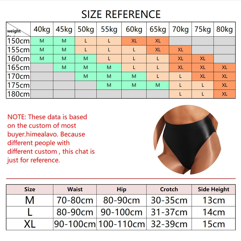 YAULAANG Damen String 2025 - Japan Style High-Waist Satin String glänzend