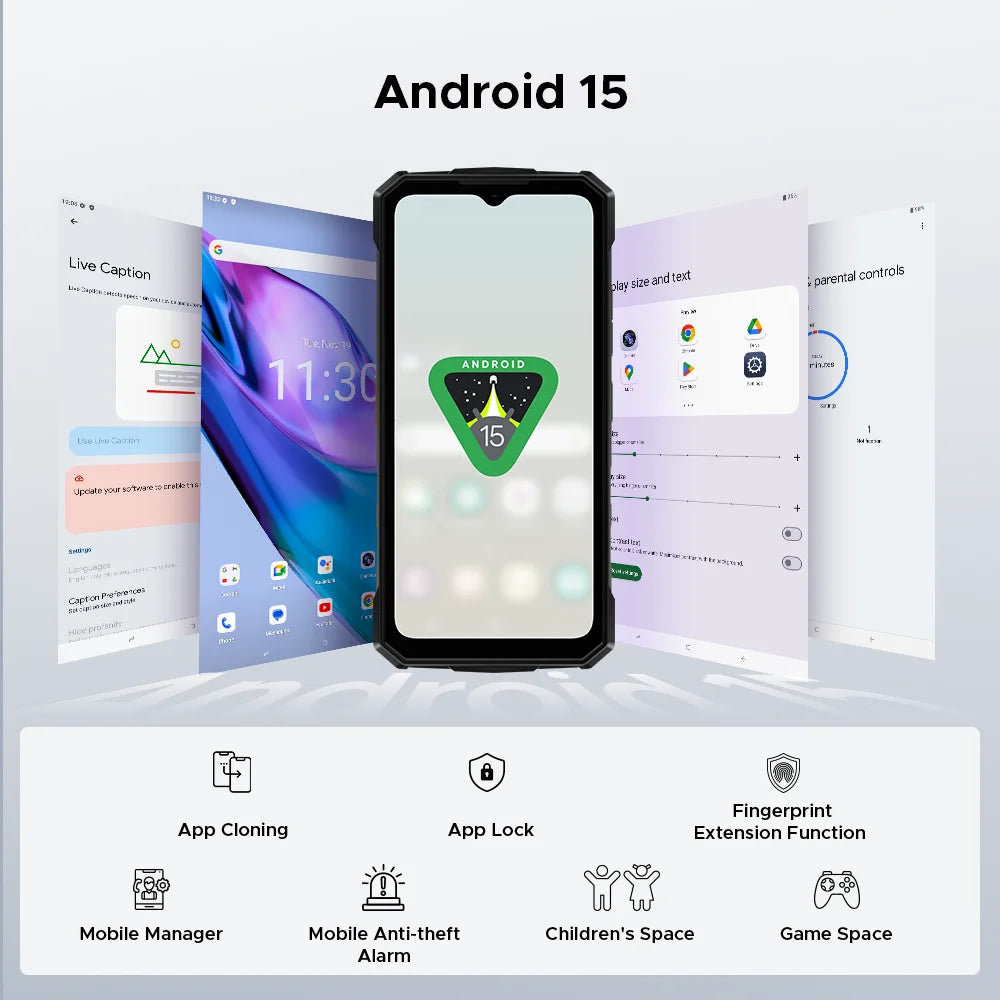 DOOGEE Fire 7 Robustes Smartphone - Akk 13000 mAh, 18W, 6,6 Zoll