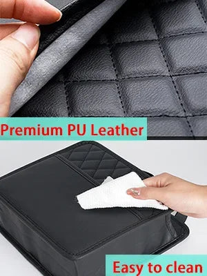 Multifunktionale Auto Sitzrücken Aufbewahrungstasche - Leder Speichertasche Mülltasche - Aufbewahrung Mülleimer für die meisten Modelle