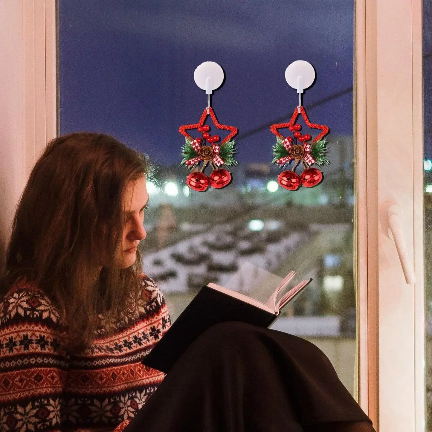 1–10 Stück Weihnachtsglocken-Anhänger mit rotgoldenen weißen Tannenzapfen und Schleife für Baumschmuck und Bastelbedarf für Feiertage