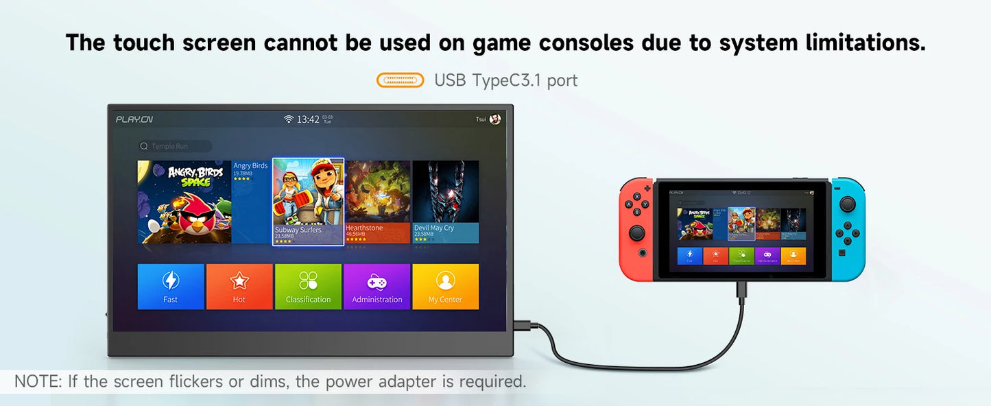 UPERFECT 15,6 Zoll Touch Monitor - Aufl. 1920x1080, 300 CD/M2, 60 Hz