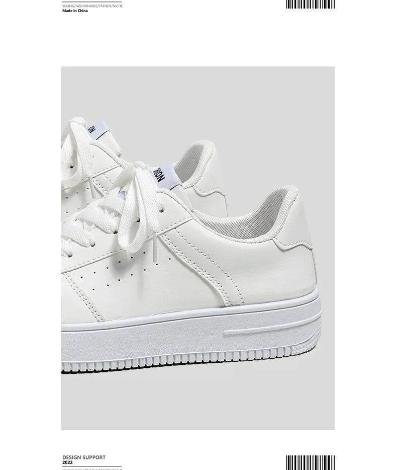 NKLSA Sneaker Atmungsaktiv - Dicke Sohle Weiß Größe