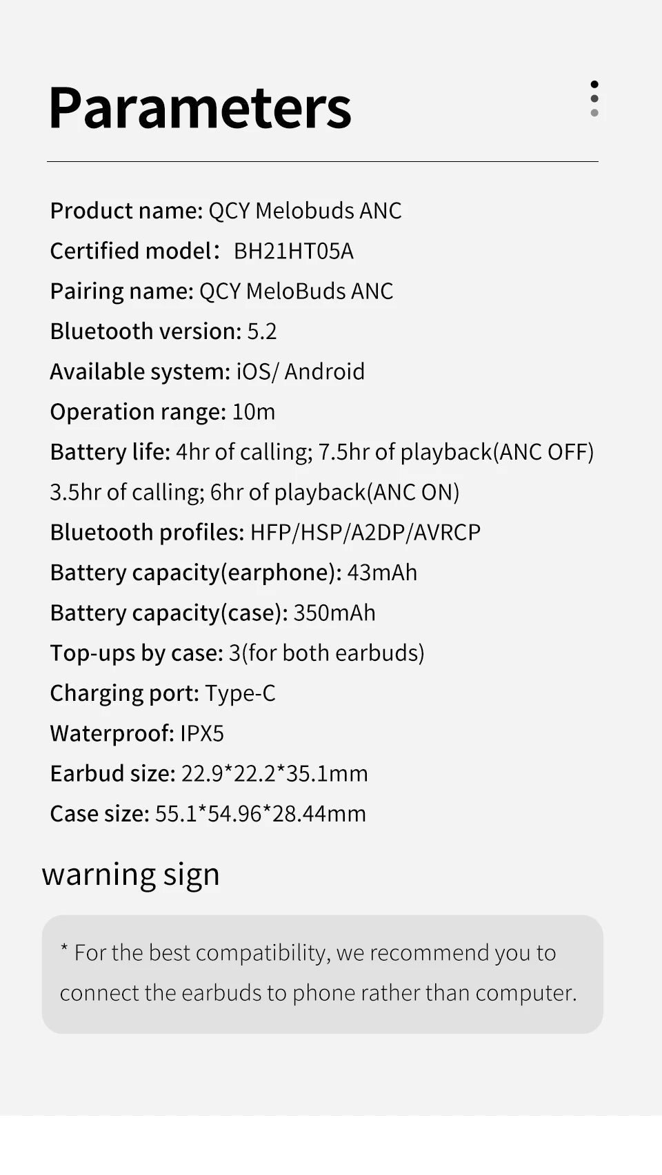 QCY HT05 ANC Wireless Earphone 2025