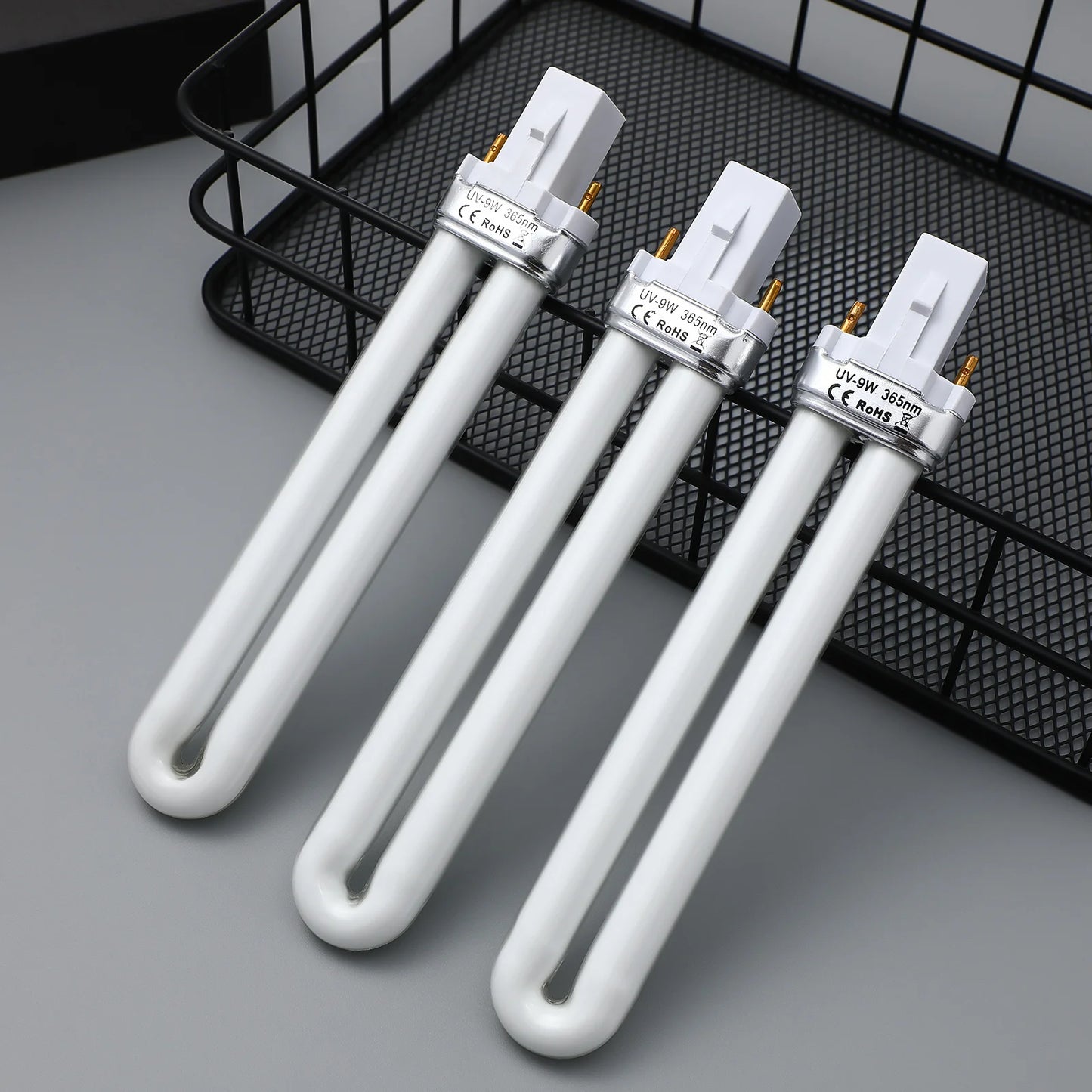 NailPro U Lampe UV 9W 365nm - 4er Pack Uförmig Für Maniküre