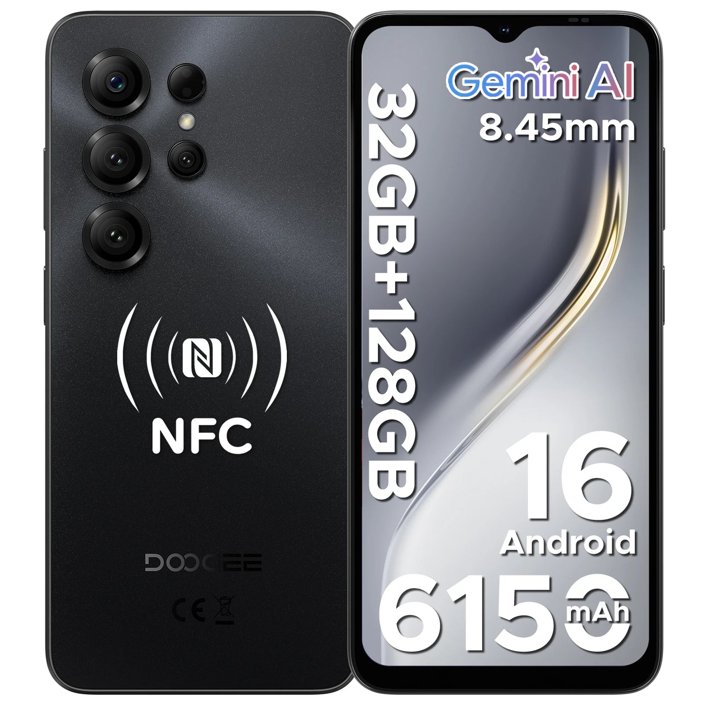 DOOGEE Note56X Pro Gemini AI - 6150 mAh Unisoc T7225 Octa Core 6,56 Zoll