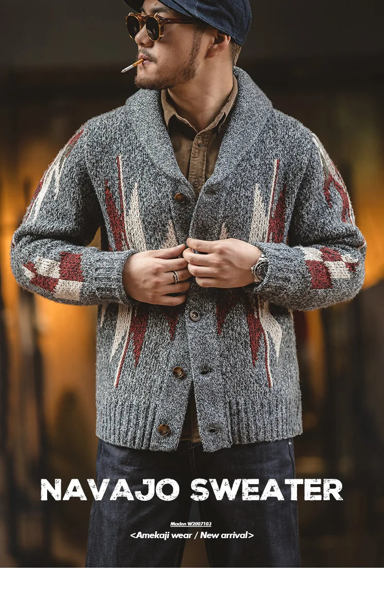 MADEN TW200 V-Neck Cardigan - Größe Oversized, Acryl