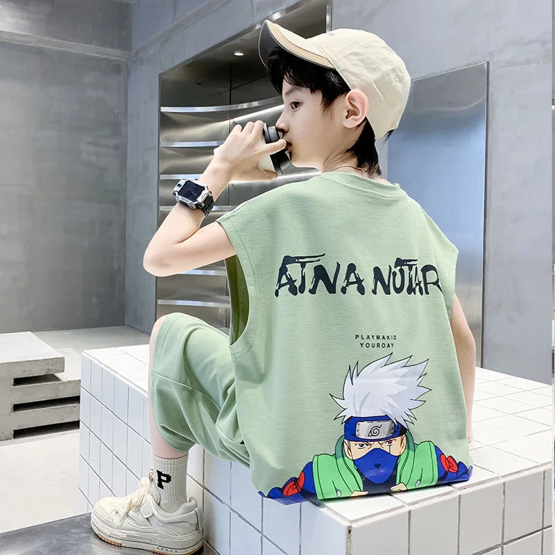 Jungen-Sportset 2025: Tank-Top & Shorts - Performance Athletic Collection