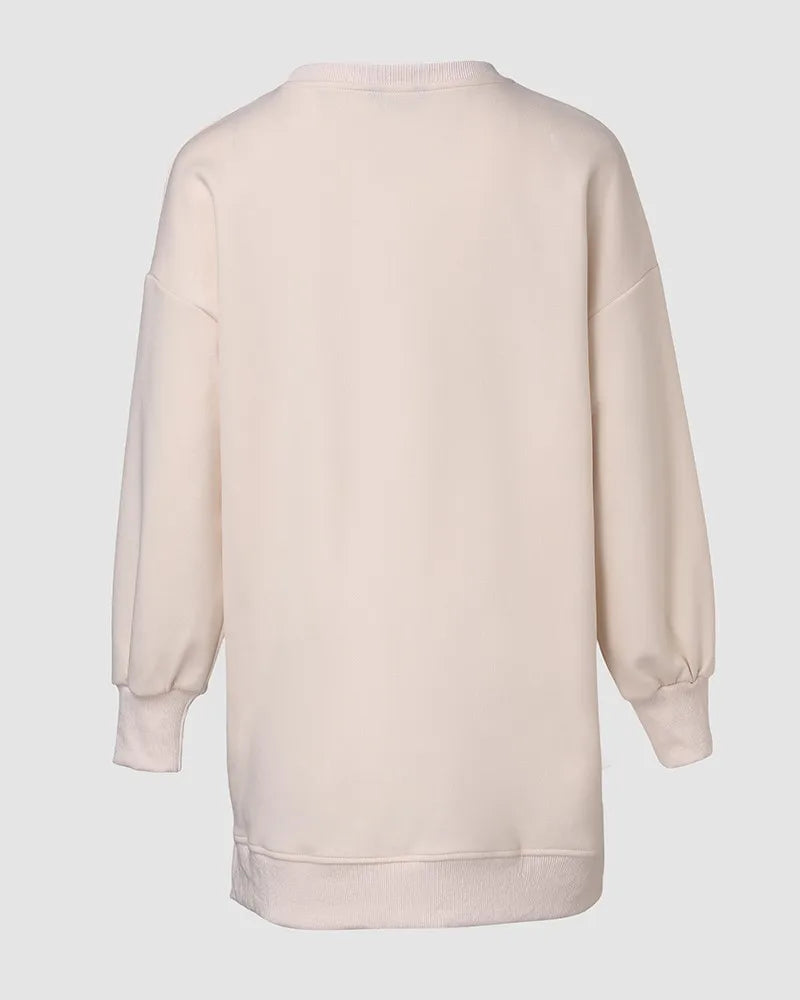 HerbstMode KleidZip O-Ausschnitt -Gewicht 350g Dicke Std