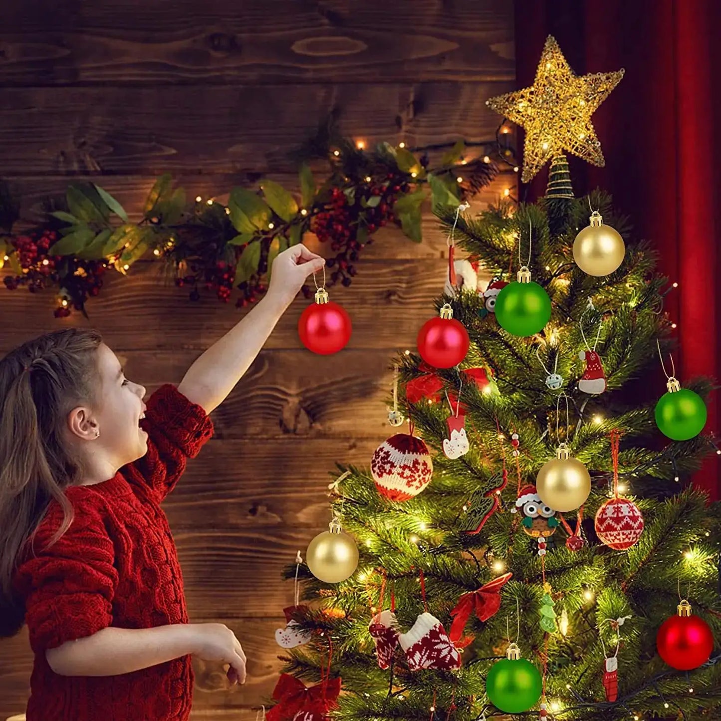 Weihnachtsdekoration, Weihnachtsbaum, Plüsch-Anhänger, Weihnachtsmann, kleine Glocke, Elch, Schneeflocke, Schleife, Stern, Glückstüte, Zuckerstangen-Anhänger