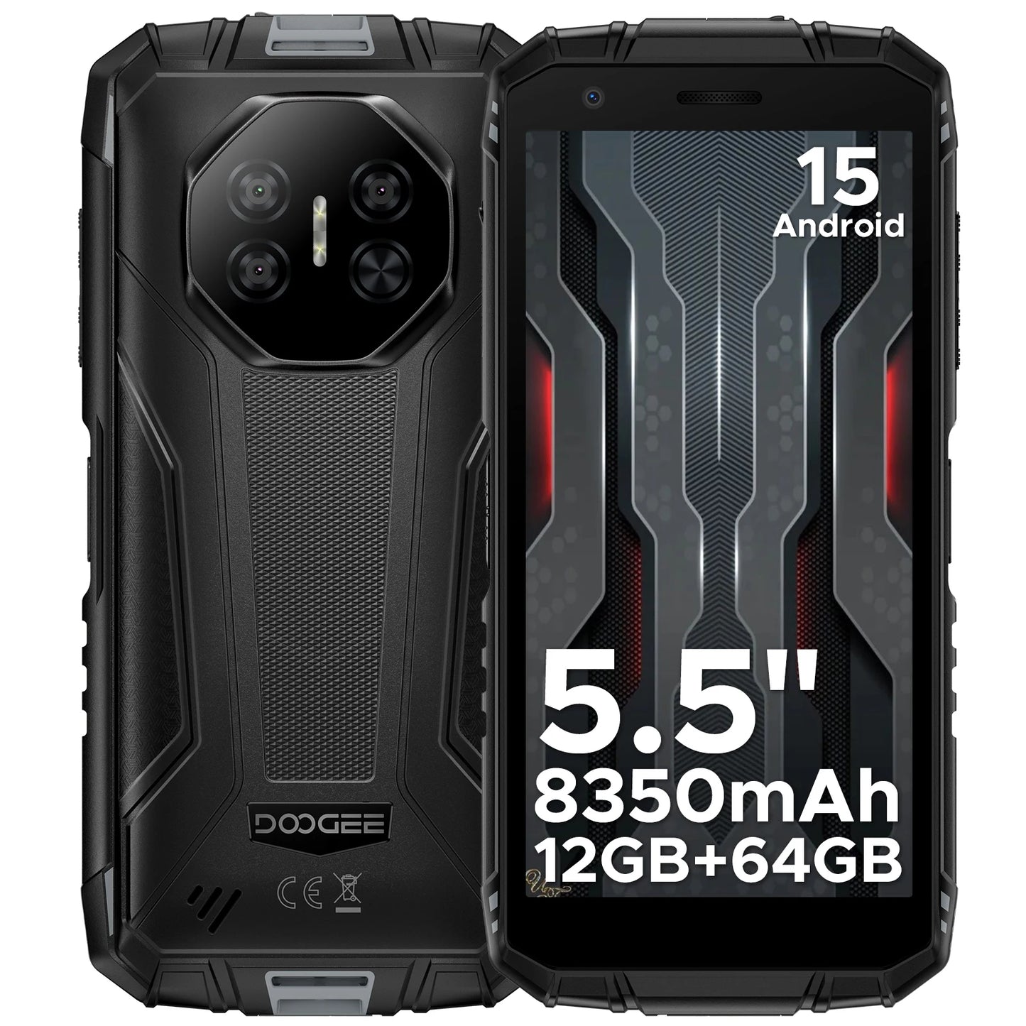 DOOGEE Fire 3 Robustes - 8350mAh Akku, 5,5 Zoll Display, Octa Core