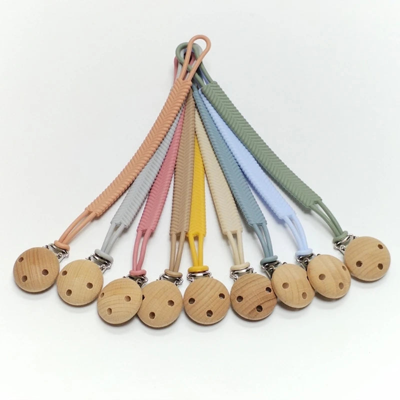 Schnuller-Clip 2025: THINKTHENDO Silicone Pacifier Clip Baby Boys Girls - Flexible RustFree Holder Teething Relief Safe Baby Collection