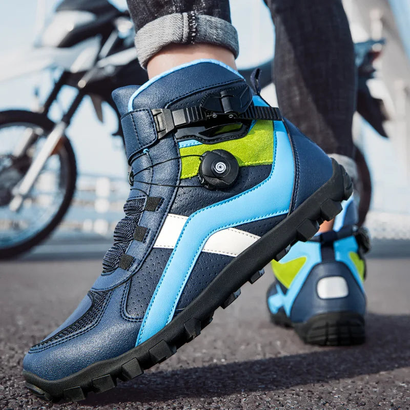 Ghete de motocicletă CN Guangdong cu talpă antiderapantă - Mărimea 39-45 Ghete din piele de vacă