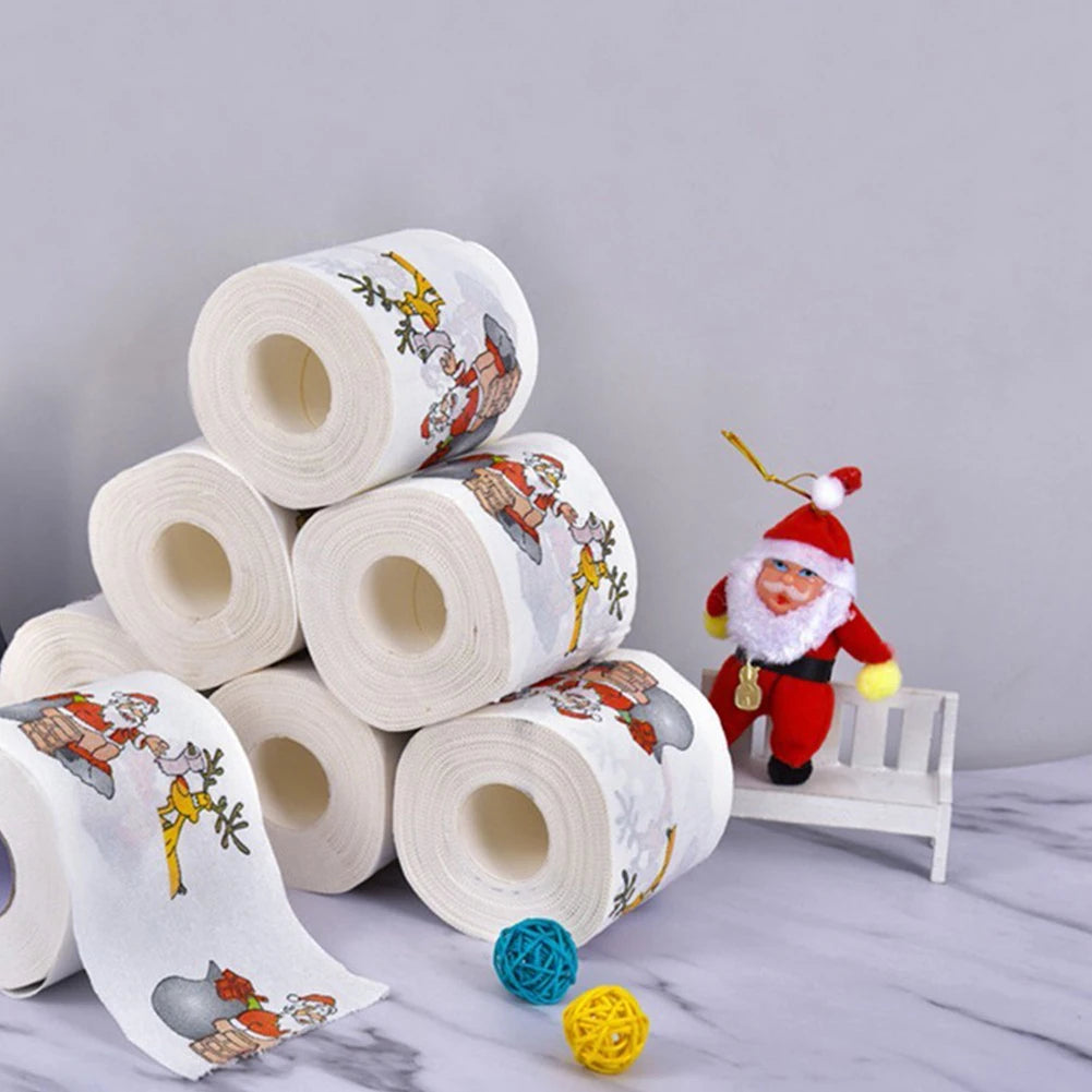 1 Pcs Christmas Santa Claus Bathroom Toilet Roll Merry Christmas Home Decoration 2024 Christmas Decoration New Year Ornaments
