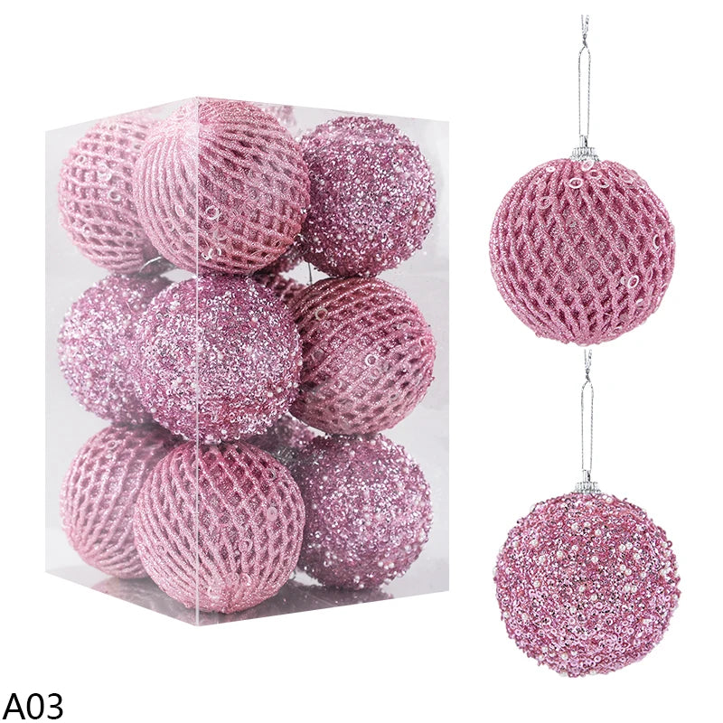 Jinghaohappy Christbaumkugeln - 12 Stück Kunststoff 6 Zentimeter