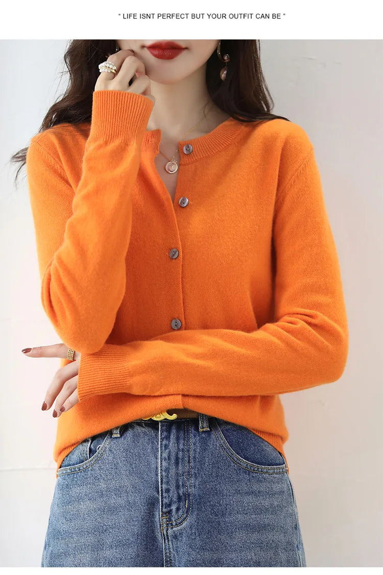 Ganleawort Cardigan Kuschelig - Größe Regular; Mat. W/A/V