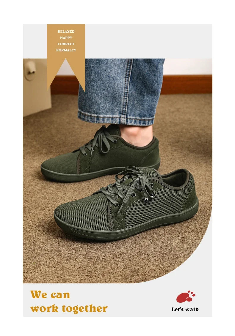 Sneakers For Men New Wide Barefoot Sneaker 2025 Fashion Flats Soft Zero Drop Sole Wider Toe LightWeight Fashion Shoes Plus Size